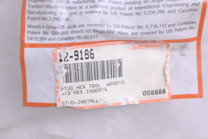 Woody's STUD-INSTALL-1, 12-9186 Stud Installation Hex Tool NOS