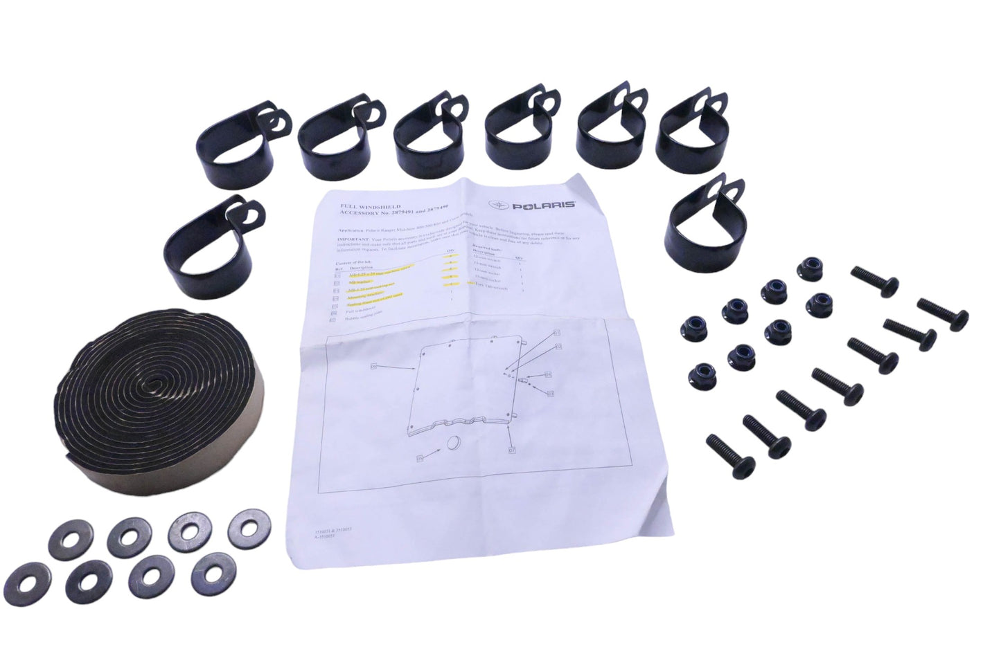 New OEM Polaris 2879491 Full Windshield Hardware Kit NOS