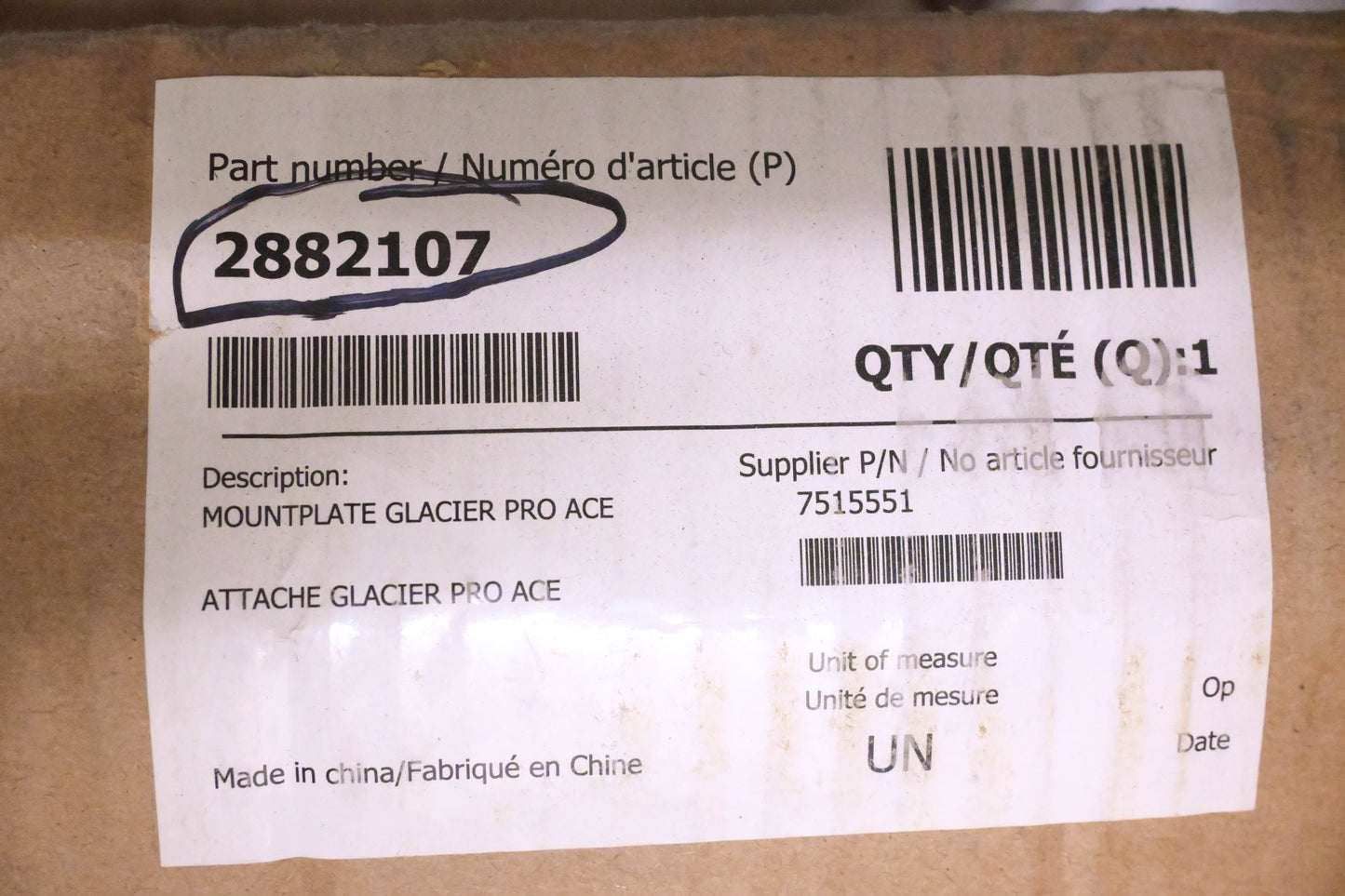 New OEM Polaris 2882107 Plow Mount Kit (Pre-assembled) NOS