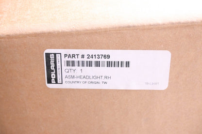 New OEM Polaris 2413769 Right Headlight NOS