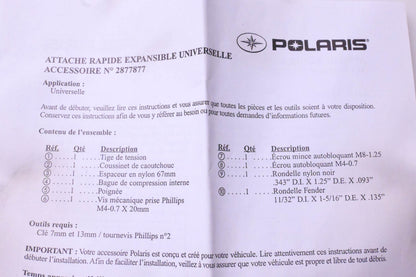 New OEM Polaris 2877877 Expansion Anchor NOS
