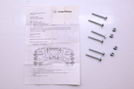 New OEM Polaris 2876599 Rear Composite Rack Extender Hardware NOS