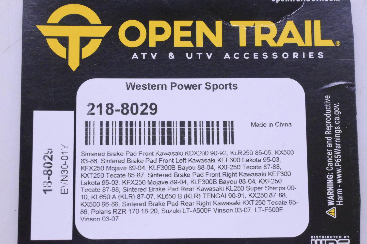 Open Trail 18-8029, EVN30-01Y, 218-8029 Sintered Brake Pads NOS