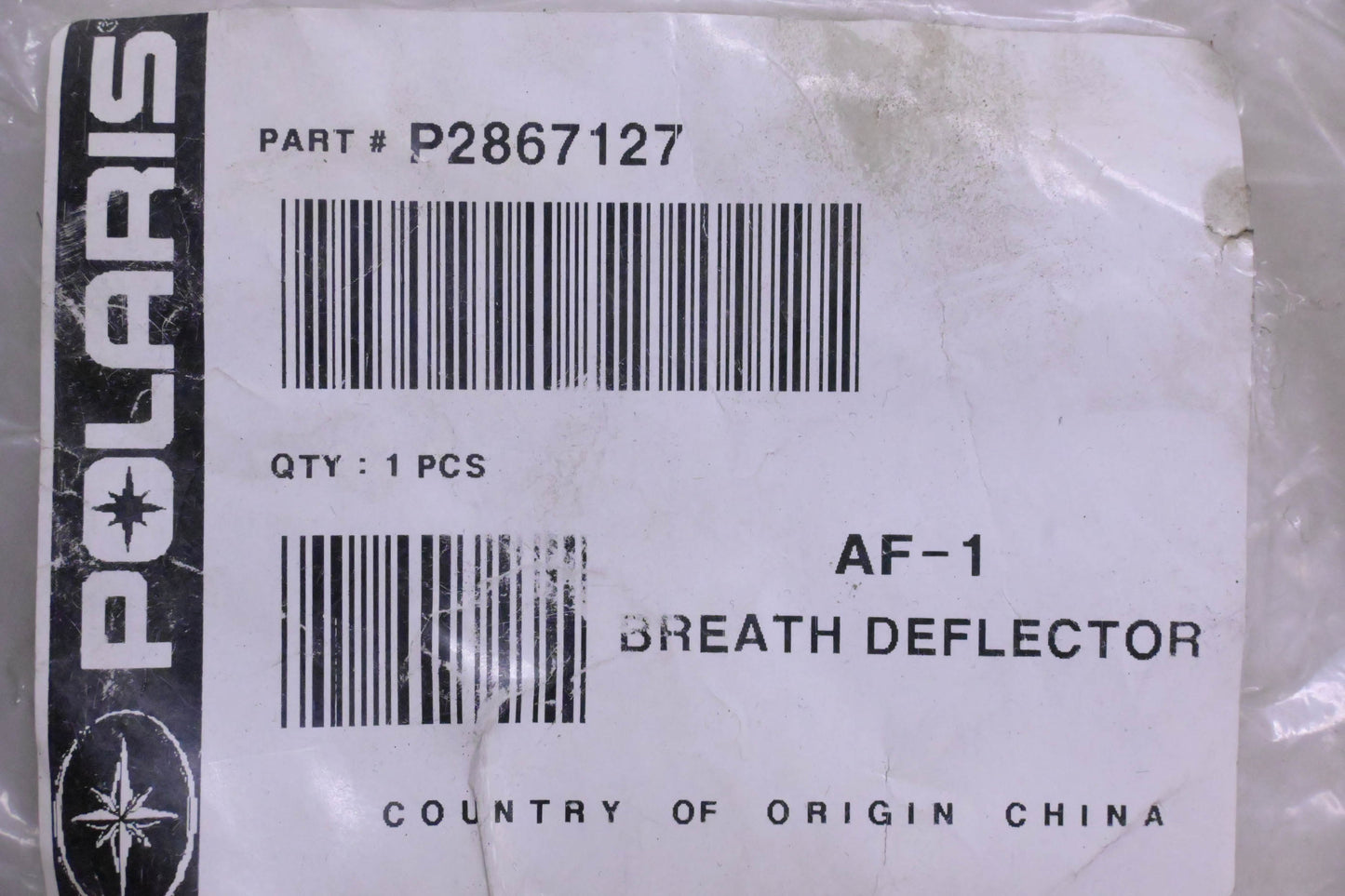 New OEM Polaris 2867127, P2867127 Breath Deflector NOS
