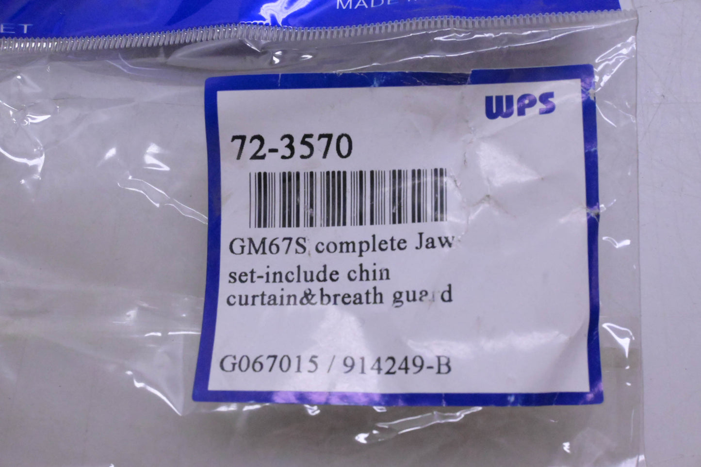 GMAX GM67S, 72-3570 Jaw Set Includes Chin Curtain & Breath Guard NOS