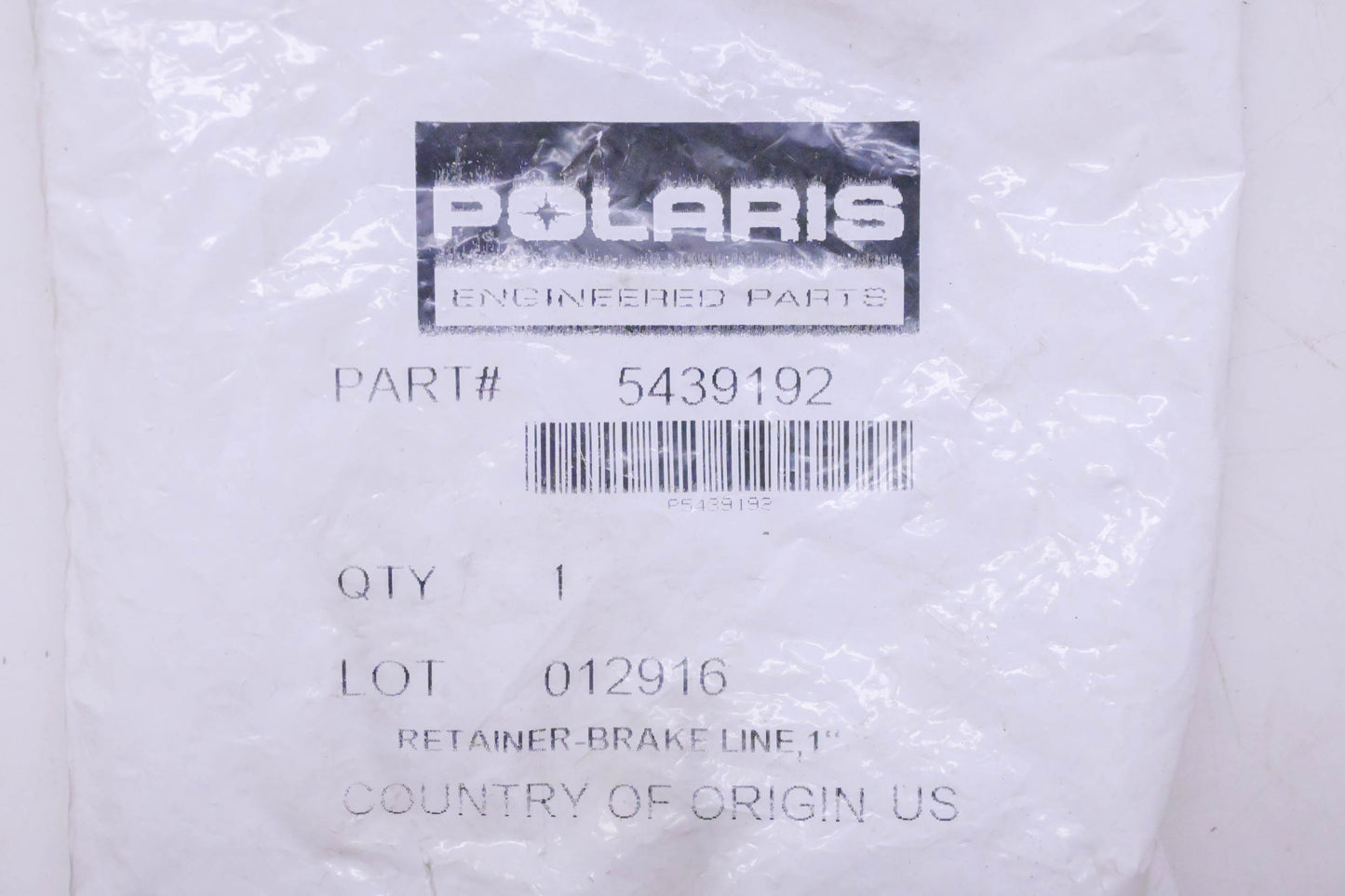 New OEM Polaris 5439192 Brake Line Retainer NOS