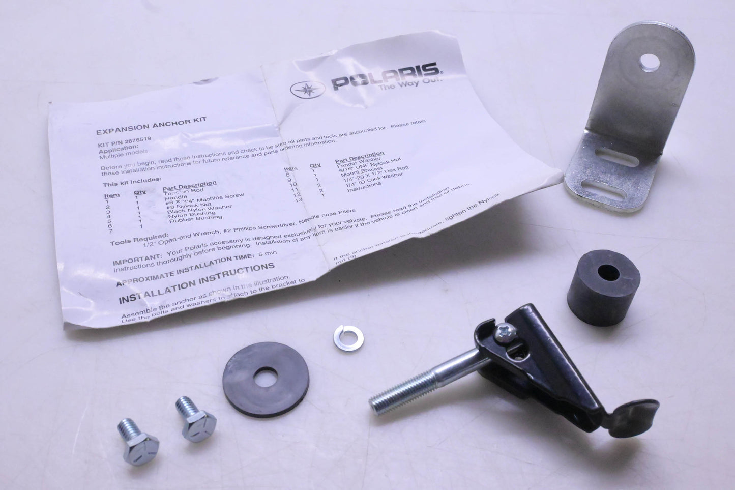 New OEM Polaris 2876519 Incomplete Expansion Anchor Kit NOS