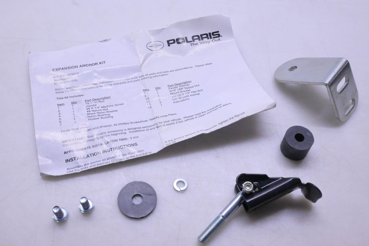 New OEM Polaris 2876519 Incomplete Expansion Anchor Kit NOS