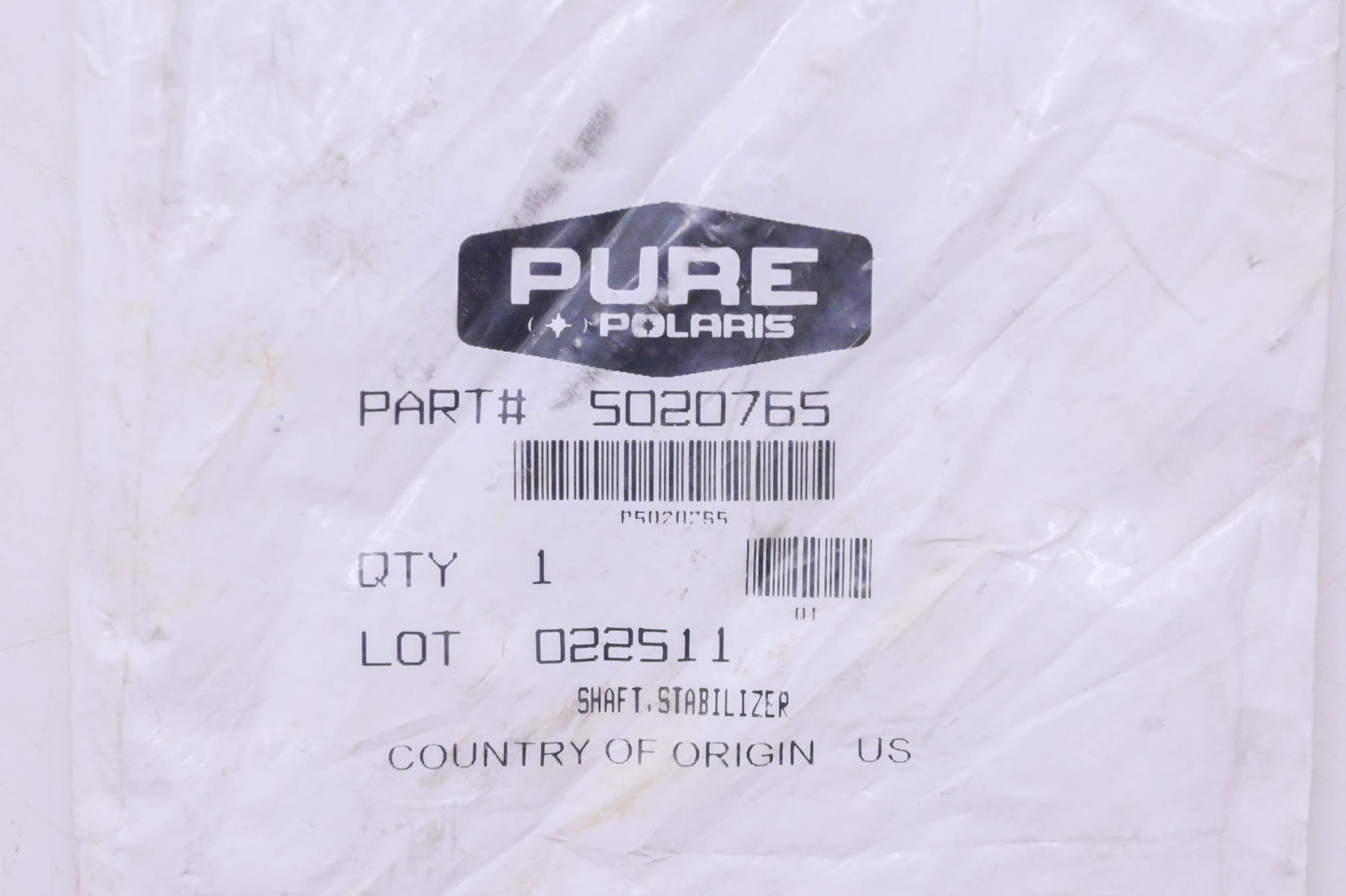 New OEM Polaris 5020765 Stabilizer Shaft NOS