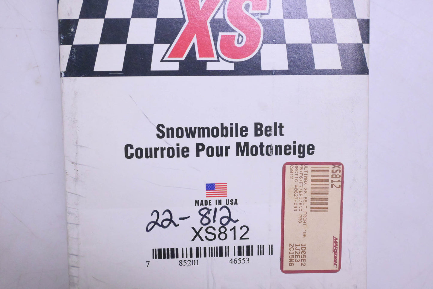 Ultimax XS812 High Performance XS Snowmobile Belt NOS