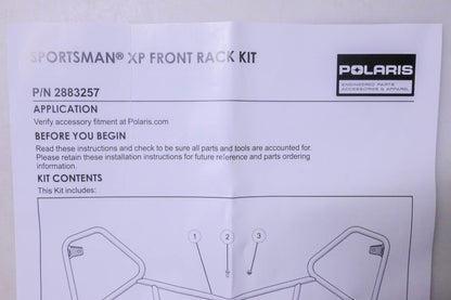 New OEM Polaris 2883257 Ultimate Front Rack Kit NOS
