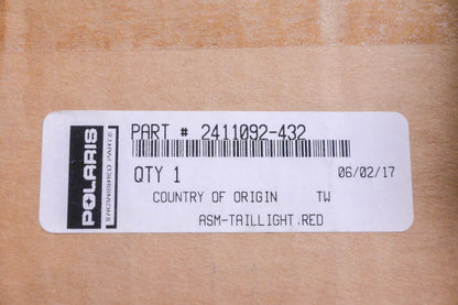 New OEM Polaris 2411092-432 Red Tail Light NOS