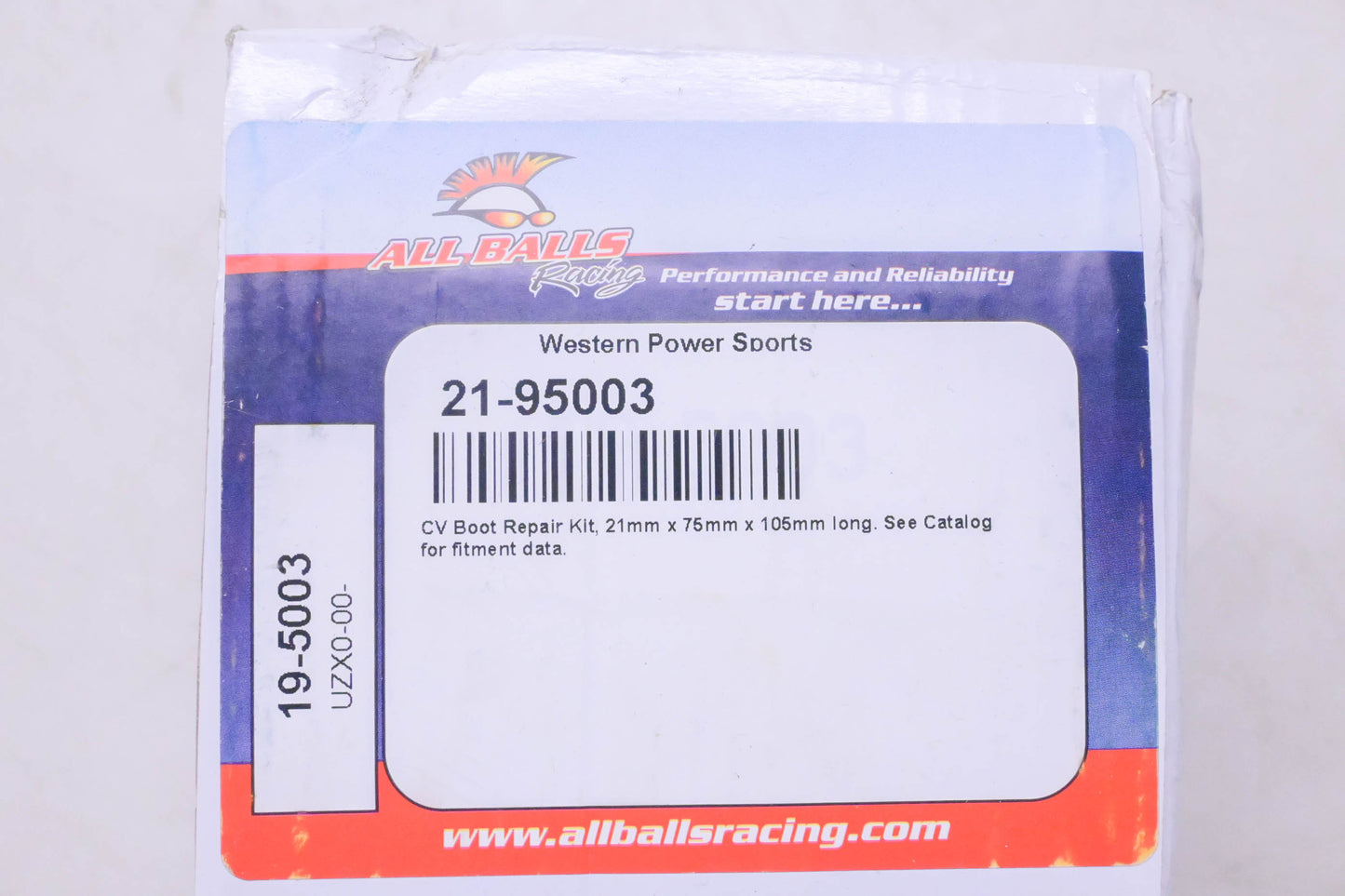 All Balls Racing 21-95003, 19-5003, 19-4026 CV Boot Repair Kit 21mm x 75mm x 106mm long NOS