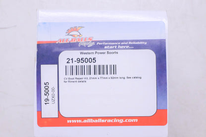 All Balls Racing 21-95005, 19-5005, 19-4024 CV Boot Repair Kit 21mm x 77mm x 92mm long NOS