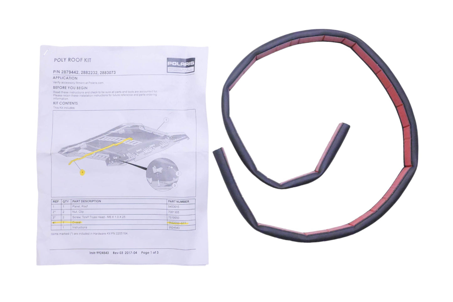 New OEM Polaris 5522002-977 D Seal NOS