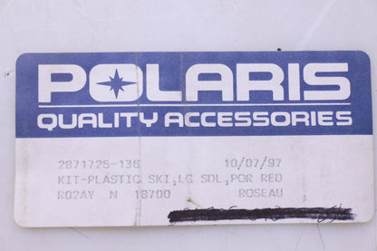 New OEM Polaris 1820506, 5432150, 2871725-136 Porsche Red Plastic Ski NOS
