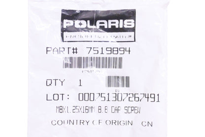 New OEM Polaris 7519894 M8X1.25X16MM 8.8 CAP Screw NOS