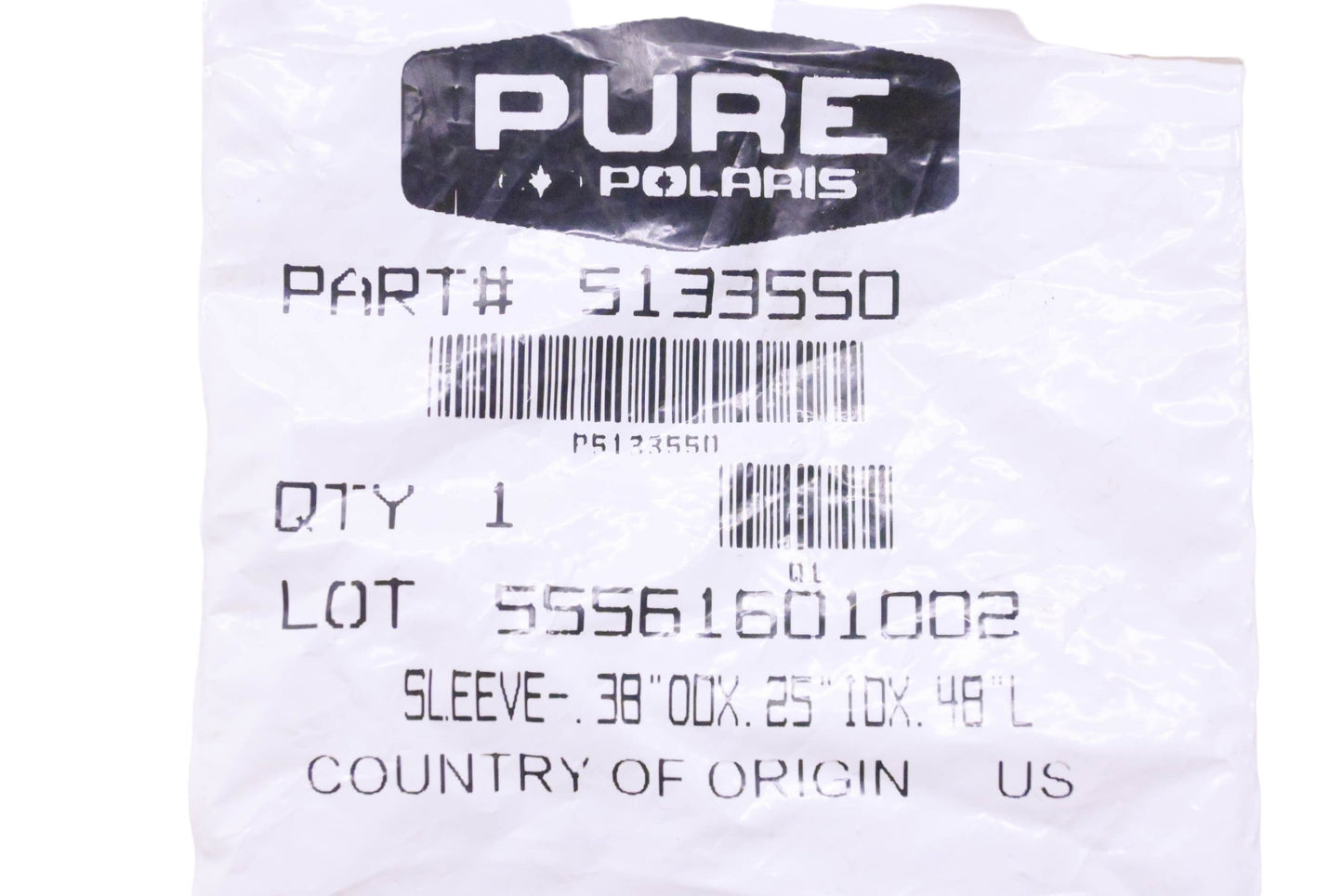 New OEM Polaris 5133550 Sleeve- .38 in x .25 in x .48 in NOS