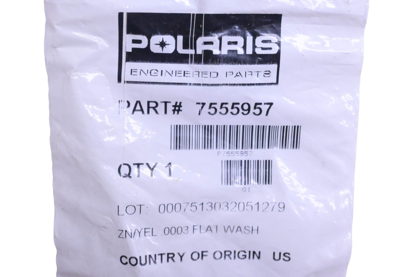 New OEM Polaris 7555957 .0003 Flat Washer NOS