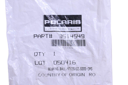 New OEM Polaris 3514549 Ball Bearing- 47X25X12 NOS