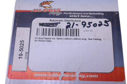All Balls Racing 19-5025, 21-95025 19mm x 64mm x 95mm long CV Boot Repair Kit NOS