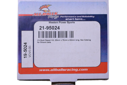All Balls Racing 19-5024, 21-95024, C-1077 23mm x 75mm x 82mm long CV Boot Repair Kit NOS