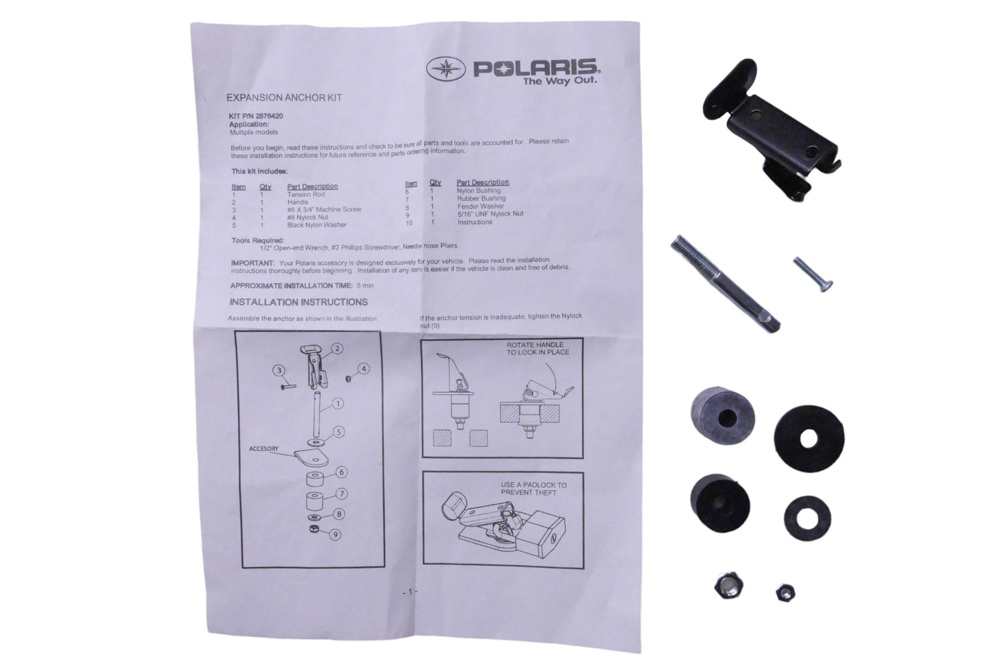 New OEM Polaris 2876420 Lock and Ride Without Bracket Kit NOS