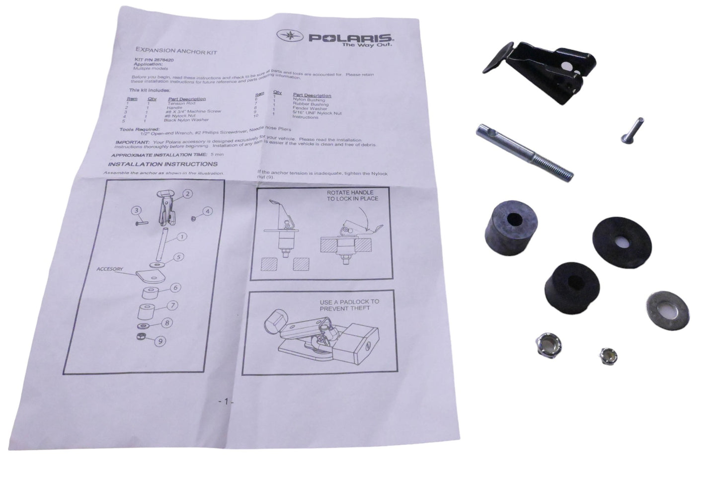 New OEM Polaris 2876420 Lock and Ride Without Bracket Kit NOS