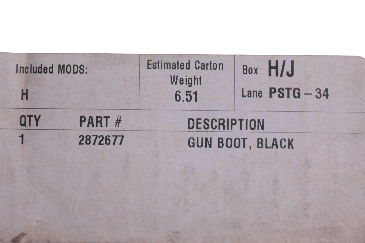 New OEM Polaris 2872677, PS20050 Black Gun Boot IV NOS