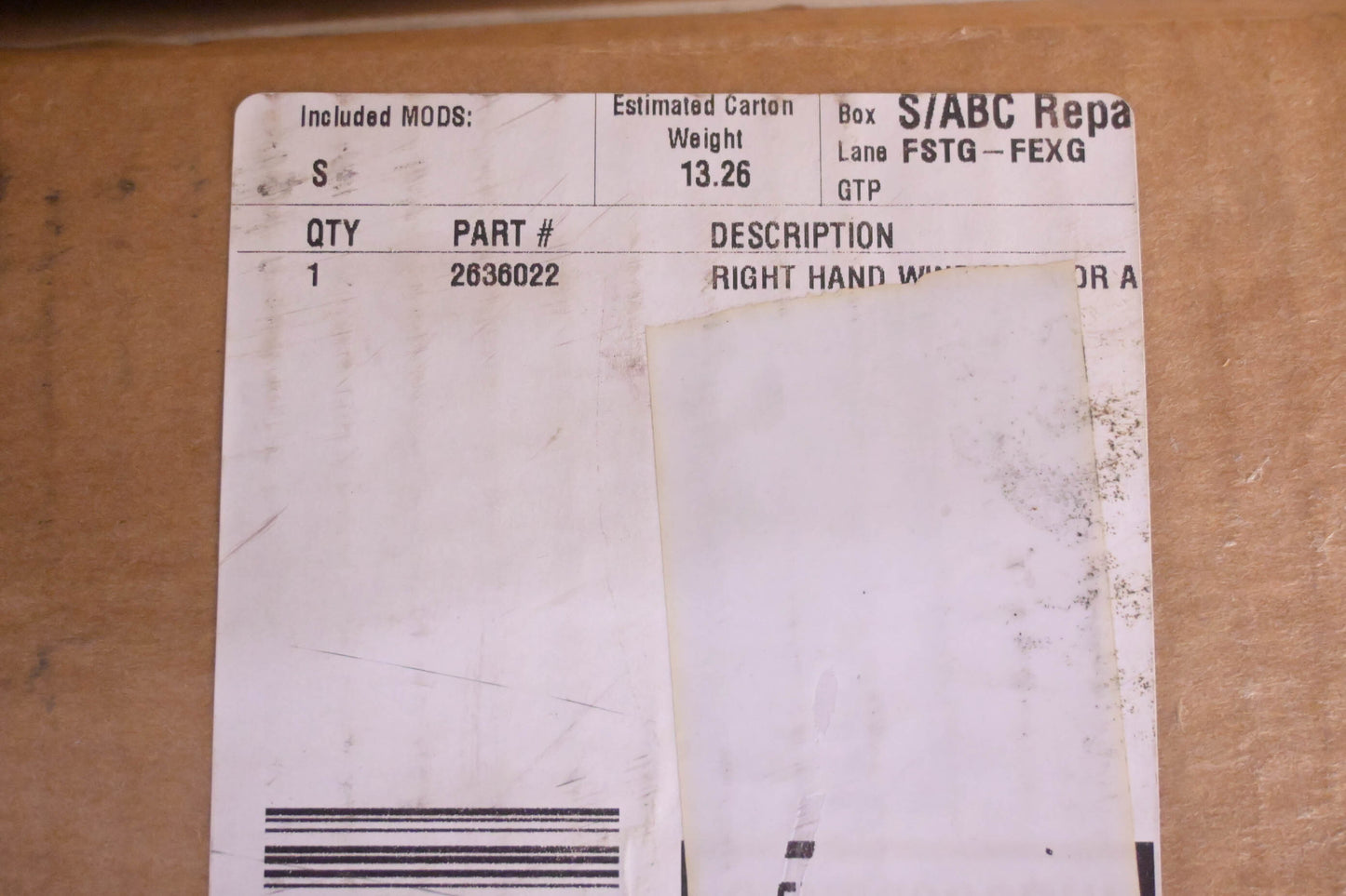 New OEM Polaris 2636022 Right Hand Window Door Assembly NOS