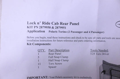 GEM 2879950 Torino Rear Panel 2pass NOS