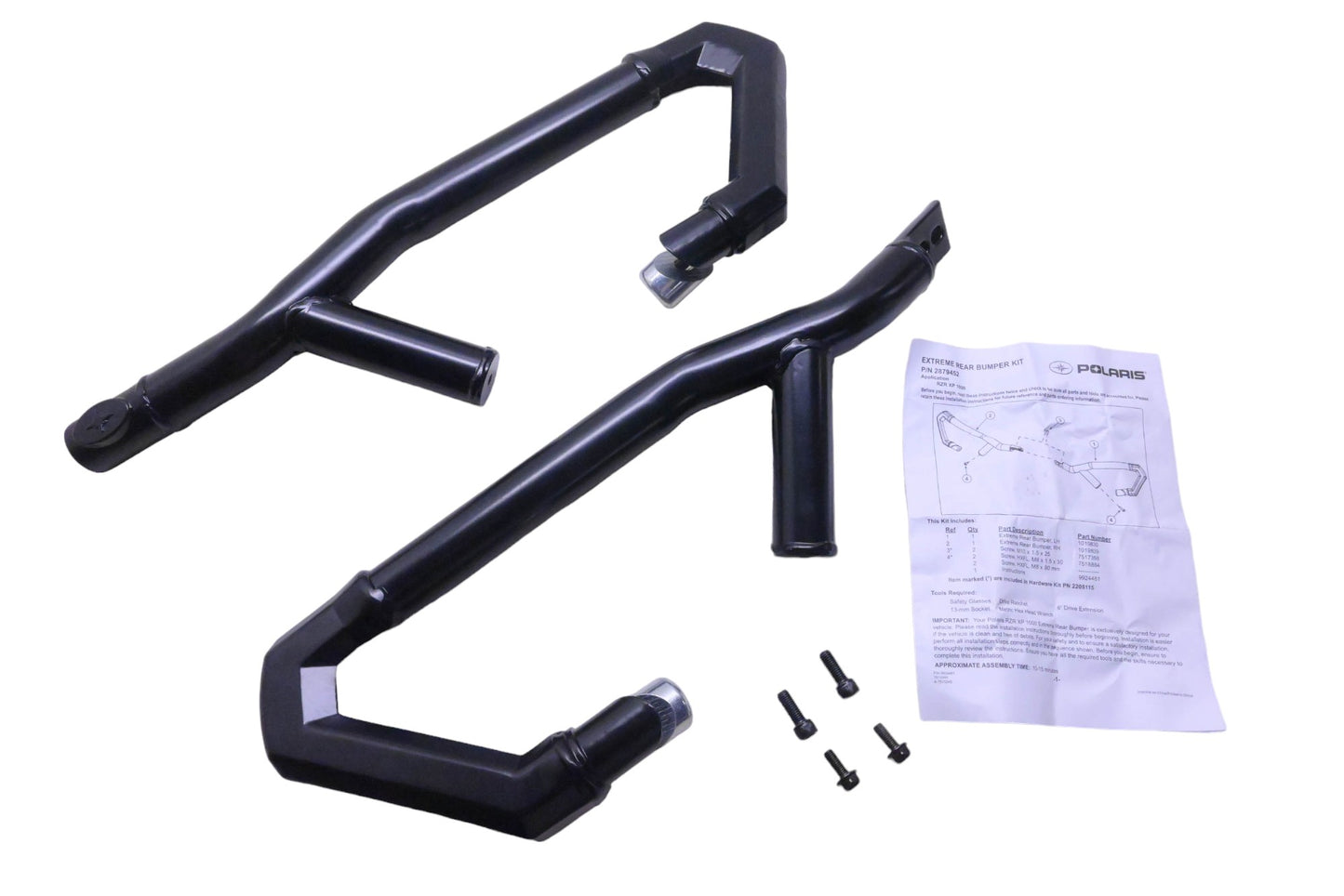 New OEM Polaris 2879452-458 Black Extreme Rear Brushguard NOS