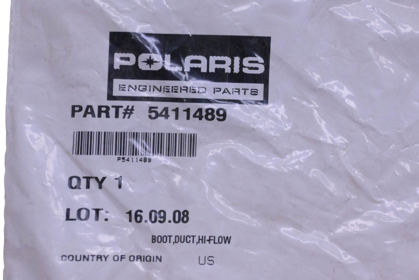 New OEM Polaris 5411489 Hi-Flow Duct Boot Clutch Cover NOS