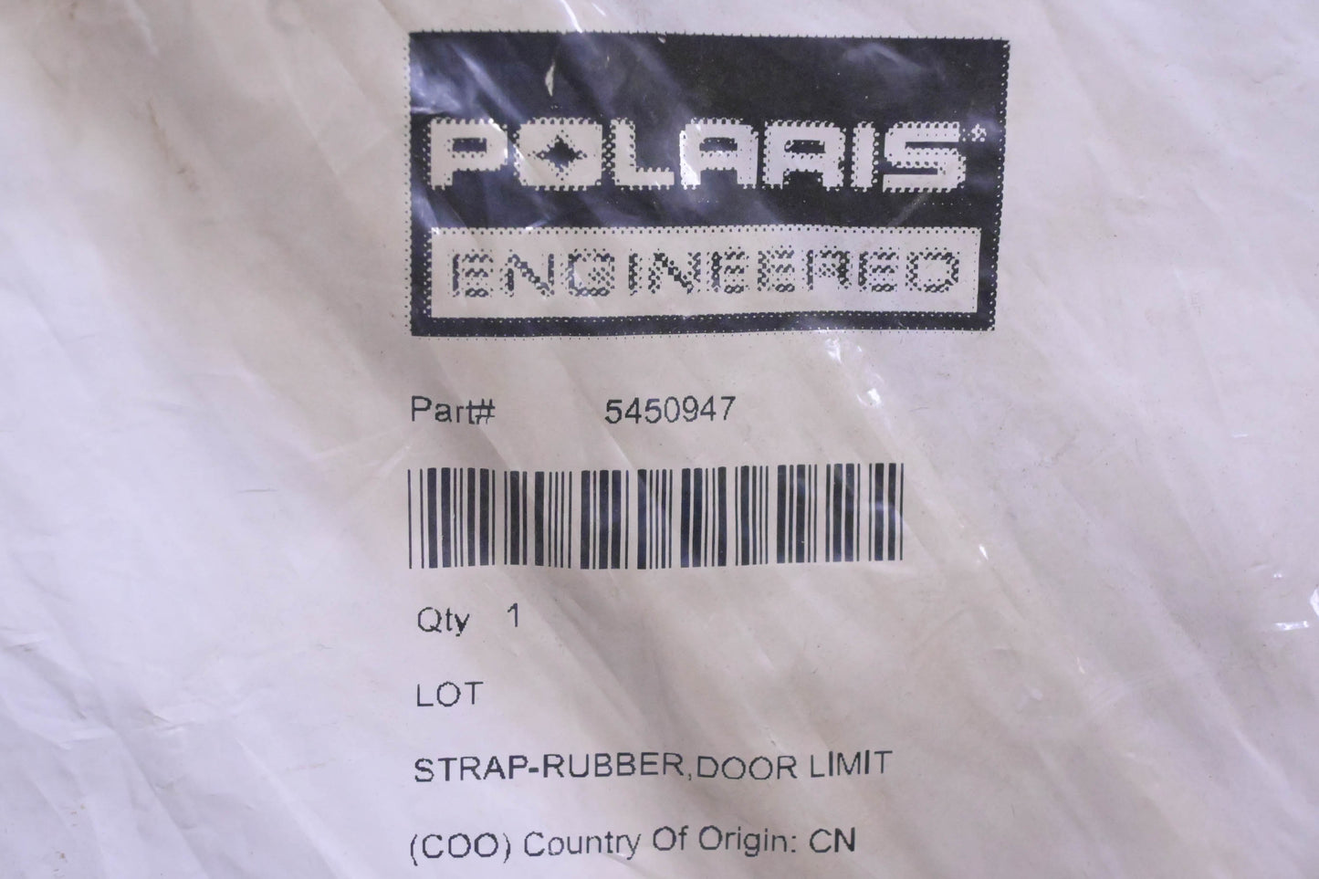 New OEM Polaris 5450947 Rubber Door Strap NOS