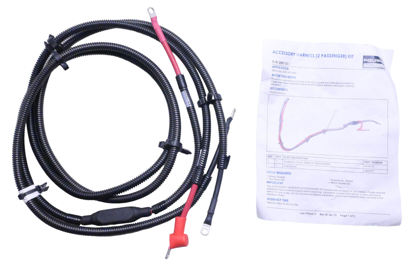 New OEM Polaris 2881551 Accessory Harness (2 Passenger) Kit NOS