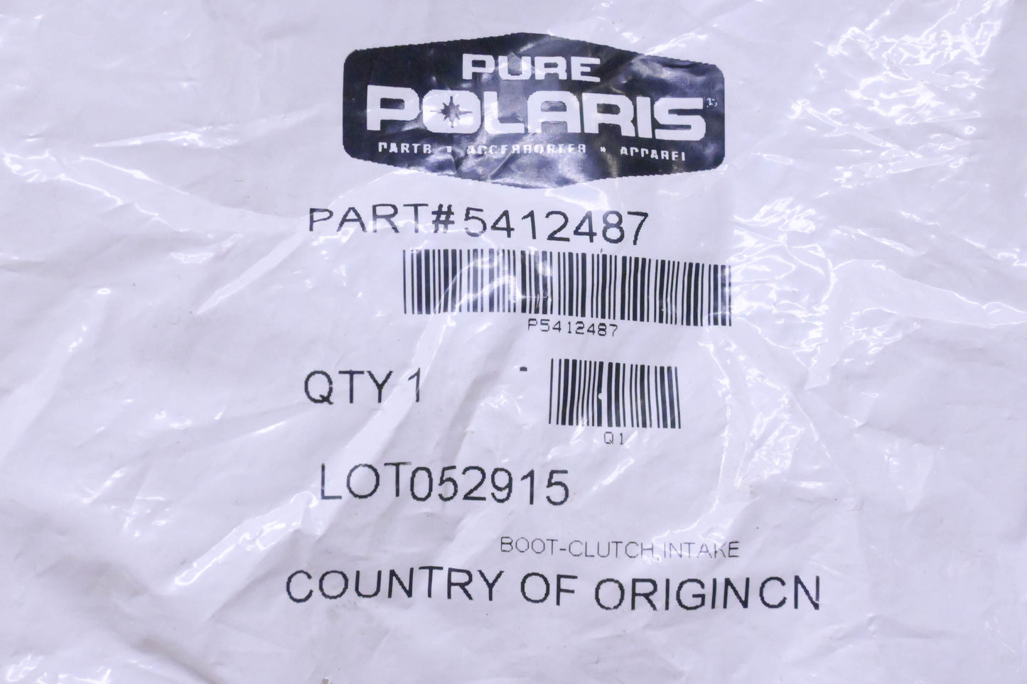 New OEM Polaris 5412487 Intake Clutch Boot NOS
