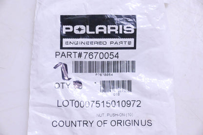 New OEM Polaris 7670054 Speed Nuts Qty 2 NOS