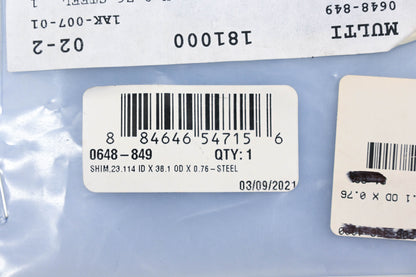 New OEM Arctic Cat 0648-849 Driven Clutch Shim NOS