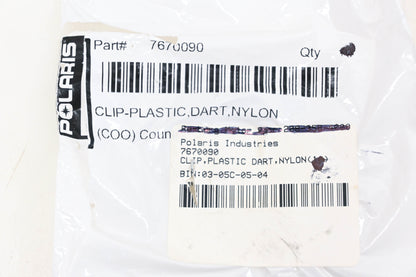 New OEM Polaris 7670090 Black Plastic Dart Clips Qty 3 NOS