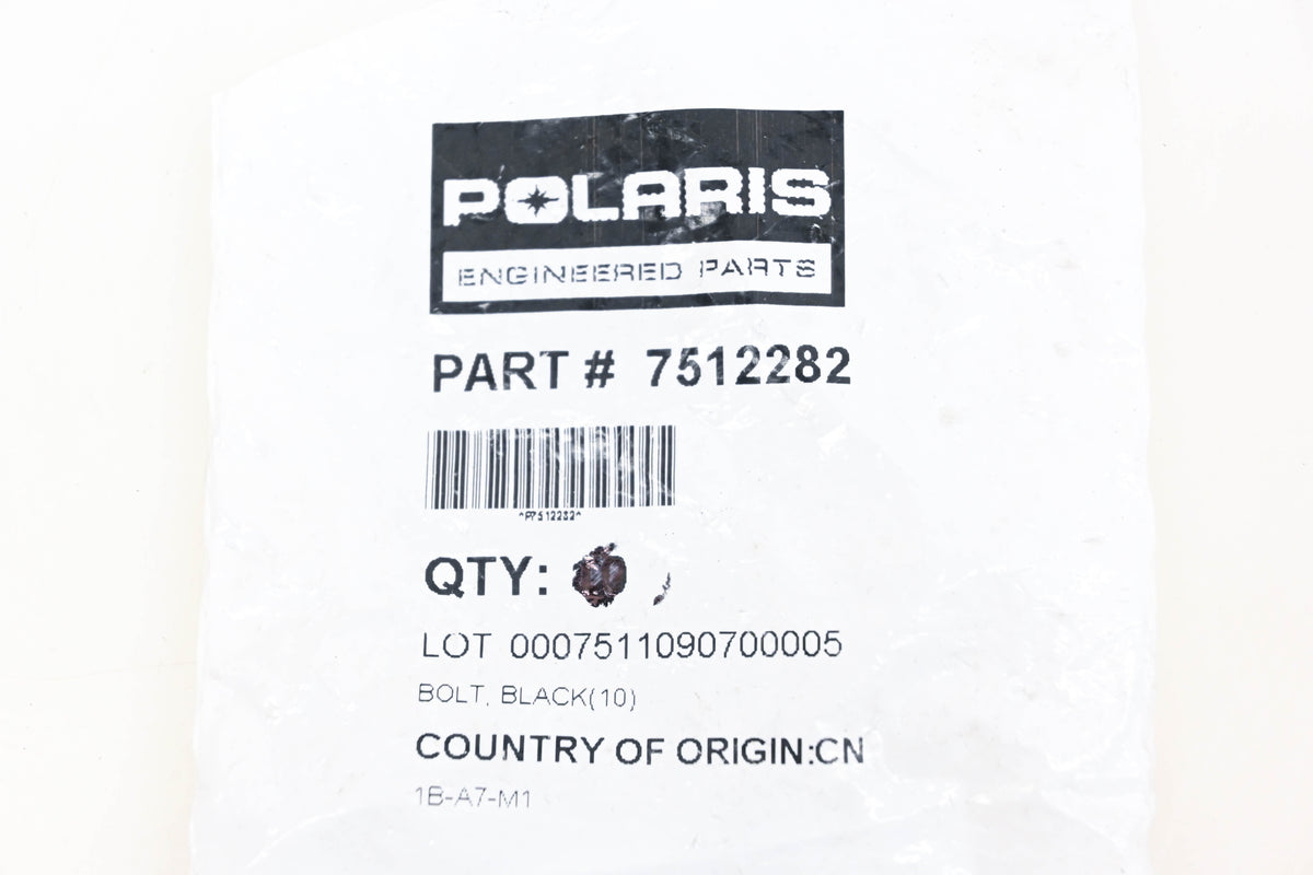 New OEM Polaris 7512282 Black Bolts Qty 2 NOS