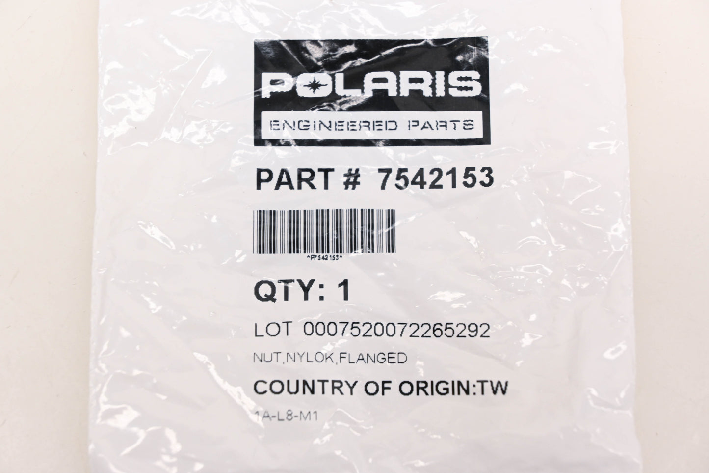 New OEM Polaris 7542153 Lock Nuts Qty 4 NOS