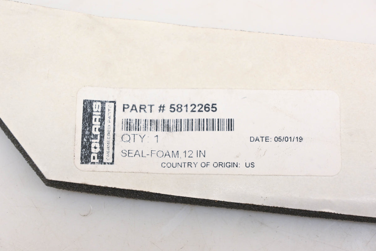 New OEM Polaris 5812265 Foam 12" Seal NOS