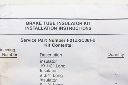 New OEM Ford F2TZ-2C361-B Brake Tube Insulator Kit NOS