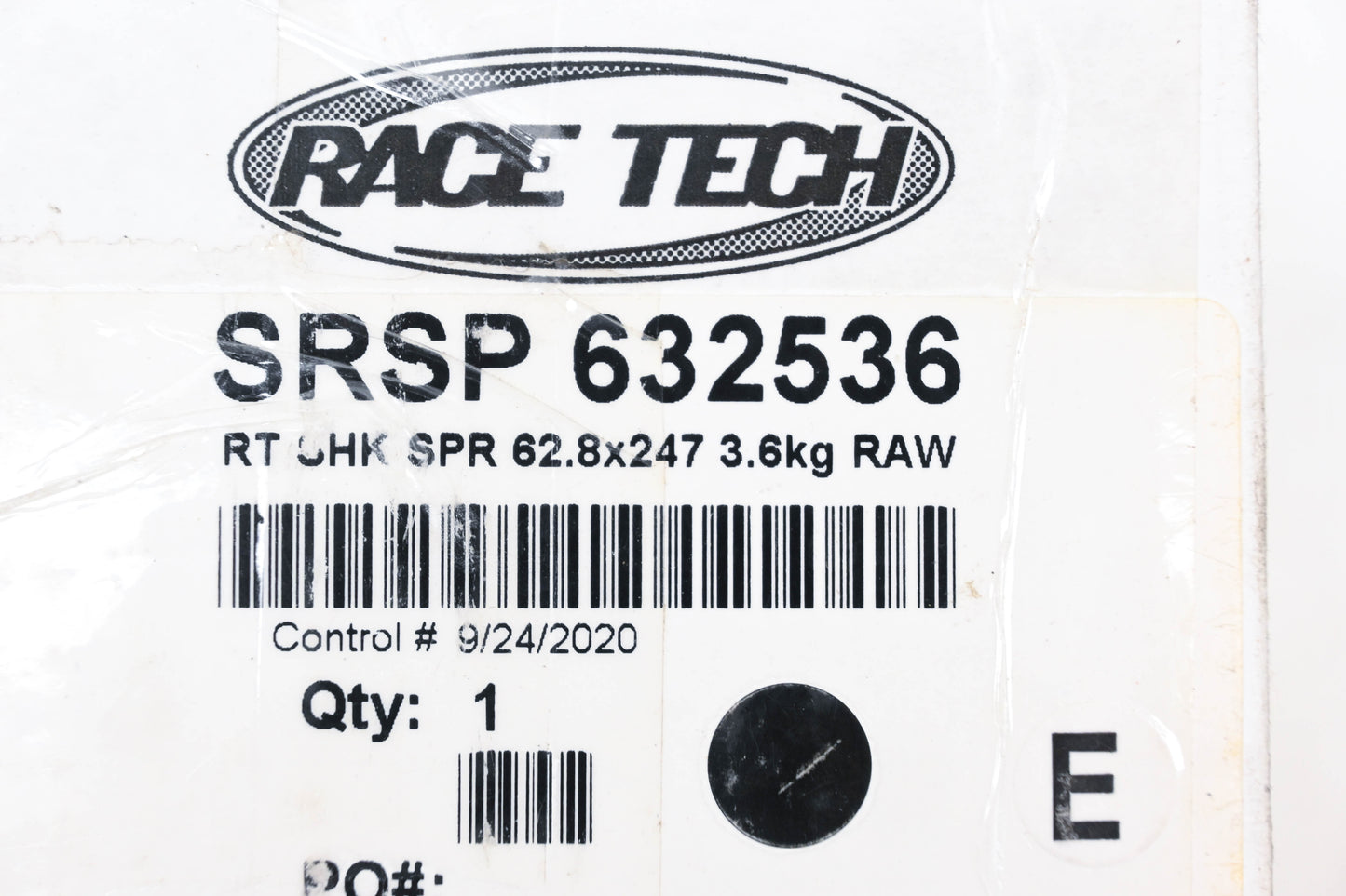 Race Tech SRSP 632536, 201-632536 Shock 3.6kg Spring NOS