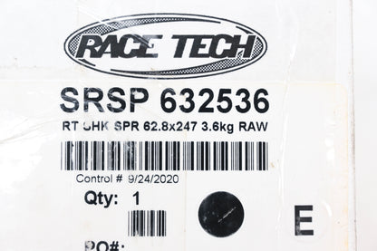 Race Tech SRSP 632536, 201-632536 Shock 3.6kg Spring NOS