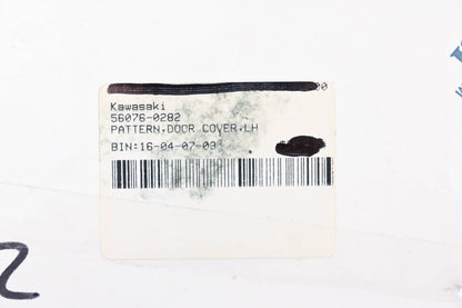 New OEM Kawasaki 56076-0282 Lefthand Door Cover Pattern Decal NOS