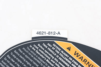 New OEM Arctic Cat 4621-812 Warning Decal NOS