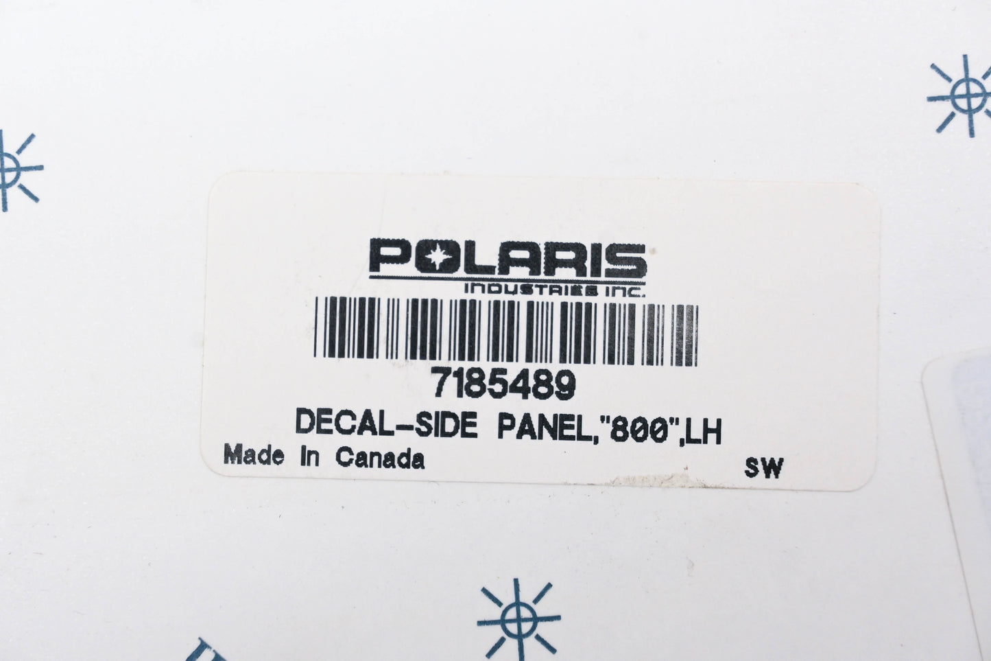 New OEM Polaris 7185489 Lefthand Side Panel 800 Decal NOS