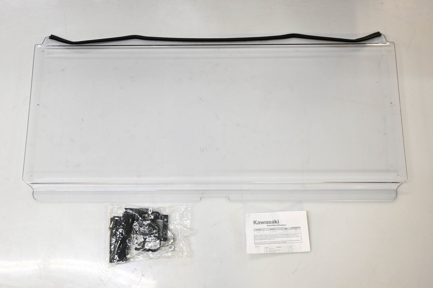 New OEM Kawasaki TX000-20 Poly Full Windshield Kit NOS