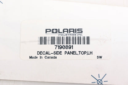 New OEM Polaris 7190891 Lefthand Side Panel Top Decal NOS
